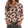 Womens Floral Polka-Dot Bush Print Long-Sleeve Shirt