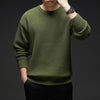 Ankela Red Dopamine Low Collar Middle-aged Sweater