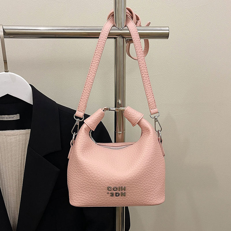 Fashionable Litchi Pattern Commuter Messenger Bag