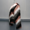 Korean Style Full Leather Fox Fur O-neck Short Coat