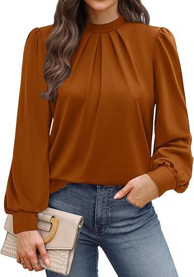 Women's Long Sleeve Small Turtleneck Solid Color Pleated