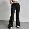 Women's Solid Color Spring High Waist Drawstring Straight Loose Casual Pants
