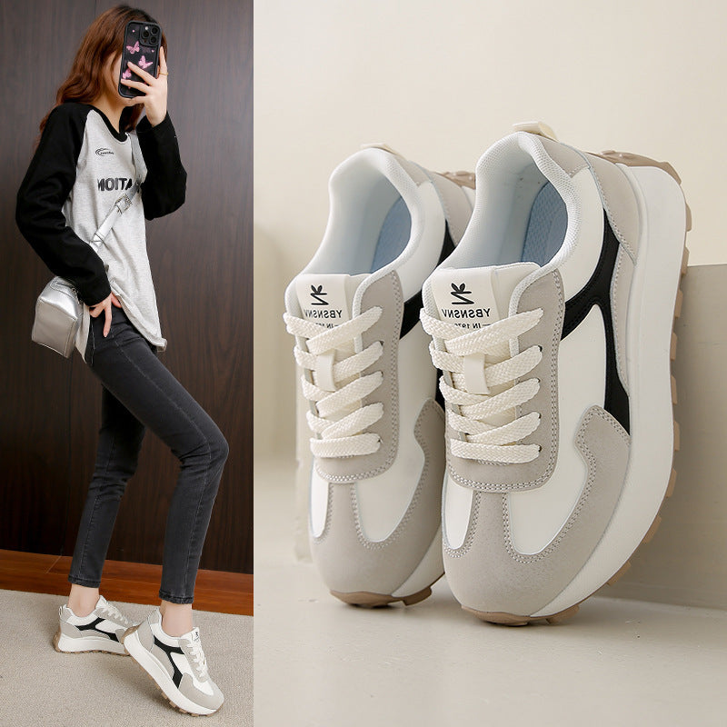 Spring Student Sports Running Leisure Platform Height Increasing Shoes