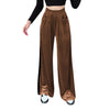Suede Waist Versatile Drape Splicing Straight-leg Overalls Casual Pants