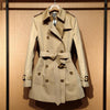 Front Shoulder Coat British Double Breasted Trench Coat