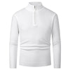 Men's Fashion Half Zipper Polo Sweater Casual Long Sleeve