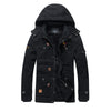 Men's Fleece Padded Jacket Mid-length Hooded Jacket