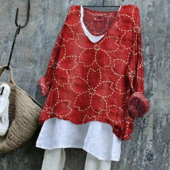 Stampa Digitale 3D Donna Girocollo Manica Lunga alla Moda