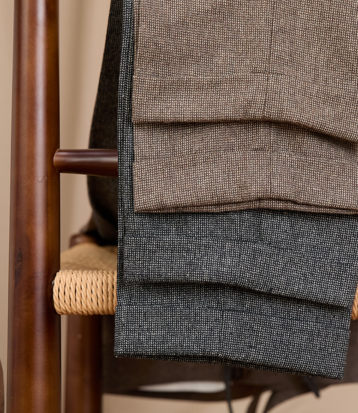 Trendy Wool Casual Gurkha High-rise Straight-leg Pants