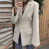 Womens Fashion Solid-Color Long-Sleeve Cardigan With Tie-Back Design