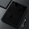 Worsted All Wool Sweater Solid Color Simple Knitwear
