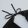 Sexy scollo a V, senza schienale, maniche lunghe, gonna, vita decorativa, spacco a fiori, vestito a sirena lungo