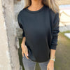 Casual Women's Solid Color Round Neck Long Sleeve Sweater Solid Color Top