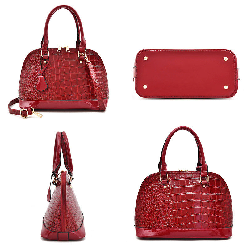 Large Capacity Shiny Shoulder Bag Crossbody