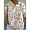 Pullover da donna a maniche corte stampato