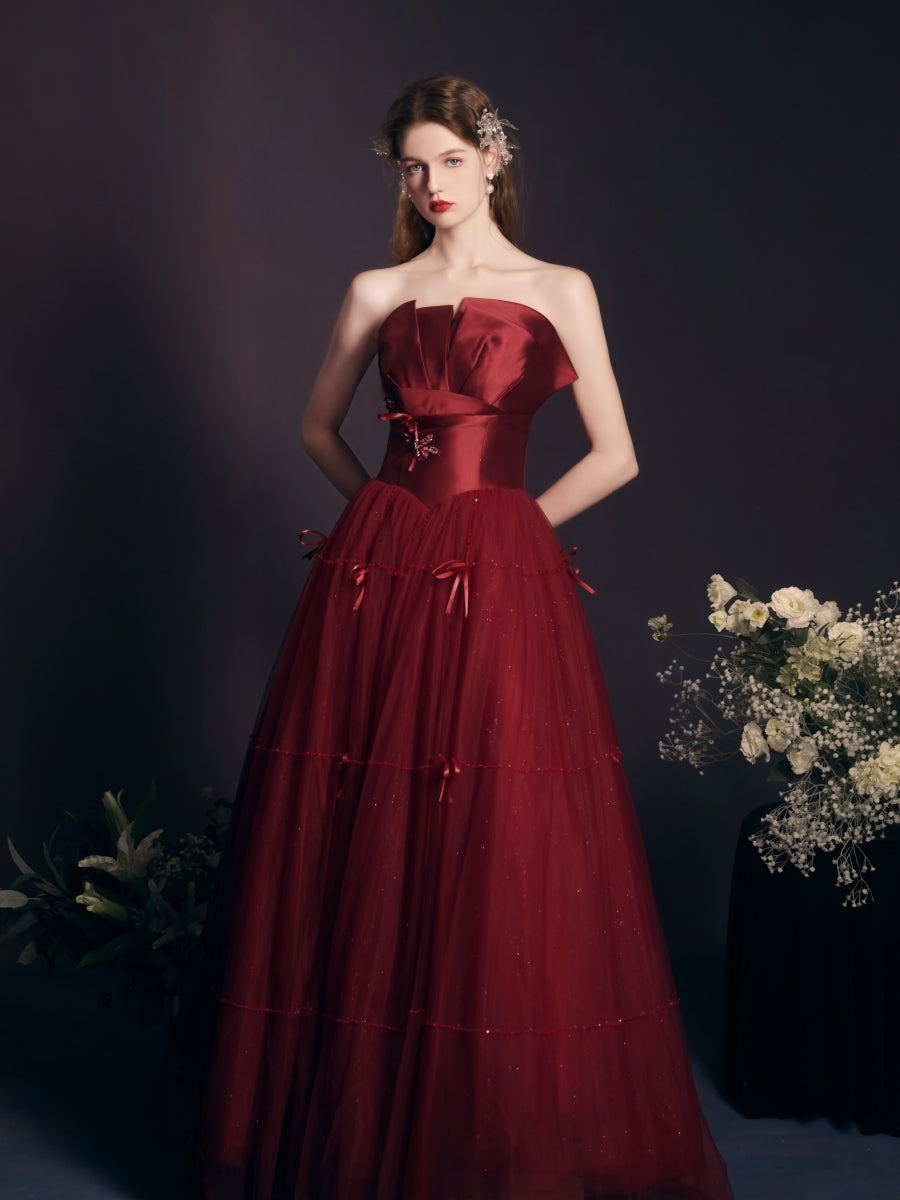 Vestito lungo rosso tubino da donna resistente