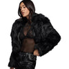 Fox Fur Thick Warm Long Sleeves Short Coat