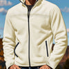 Men's Polar Fleece Jacket Outdoor Zipped Stand Collar Coat