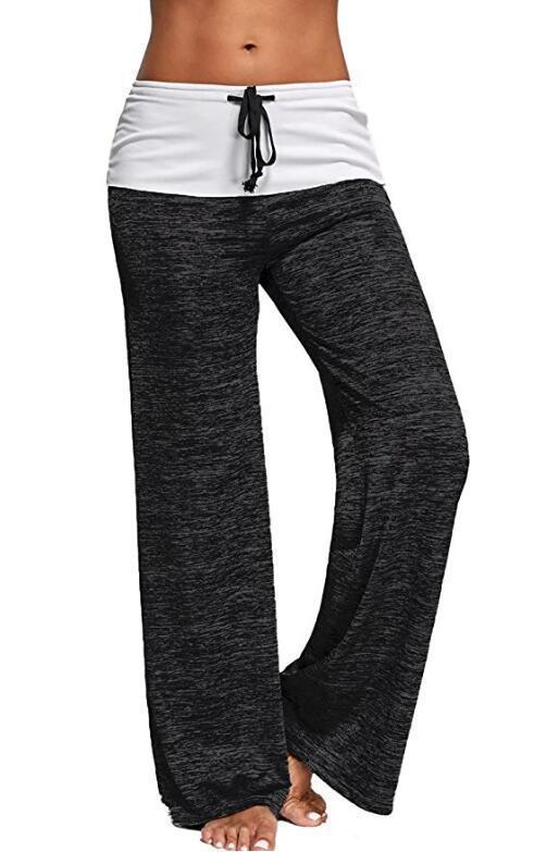 Splicing Yoga Quick-Drying Sports Pants Outdoor Casual Wide-Leg Pants