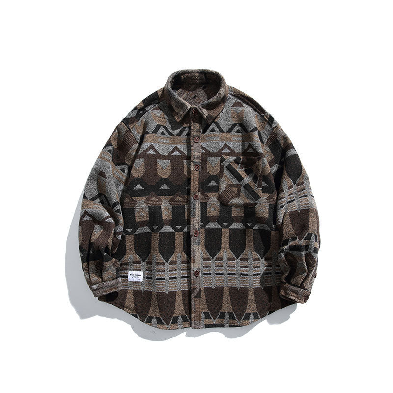 Ethnic Style Shirt Vintage Jacket