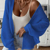 Batwing Sleeve Cardigan Solid Color Cardigan