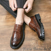 Fashion Business Brogue Leather Shoes Men