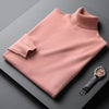 Men's Turtleneck Solid Color Knitted Sweater Autumn And Winter Loose Pullover