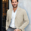 Giacca da uomo casual in cotone e lino