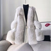 Loose Fashionable Warm Mid-length Fur Coat