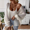 Batwing Sleeve Cardigan Solid Color Cardigan