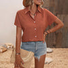Maglietta versatile da donna, larga, casual e alla moda