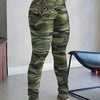 Ladies' Lace Up High Waisted Camouflage Casual Pants