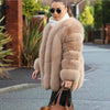 Fox Fur Mid-length Coat For Women