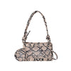 Western Style Snake Pattern Simple Stylish Textured Crossbody Bag