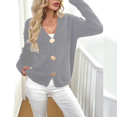 European And American Women's Clothing Warm Deer Plush Long Sleeve Sweater Coat