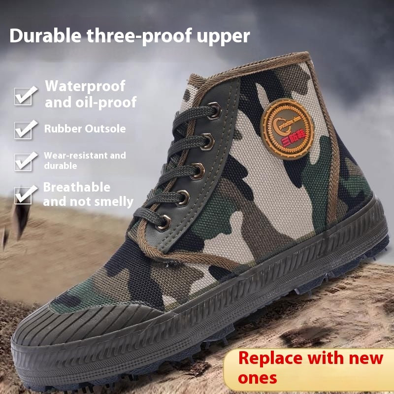 Scarpe mimetiche da alpinismo all'aperto a tre prove Yellow Glue