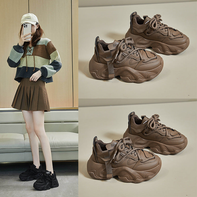 Scarpe da corsa casual con plateau e altezza crescente per studenti