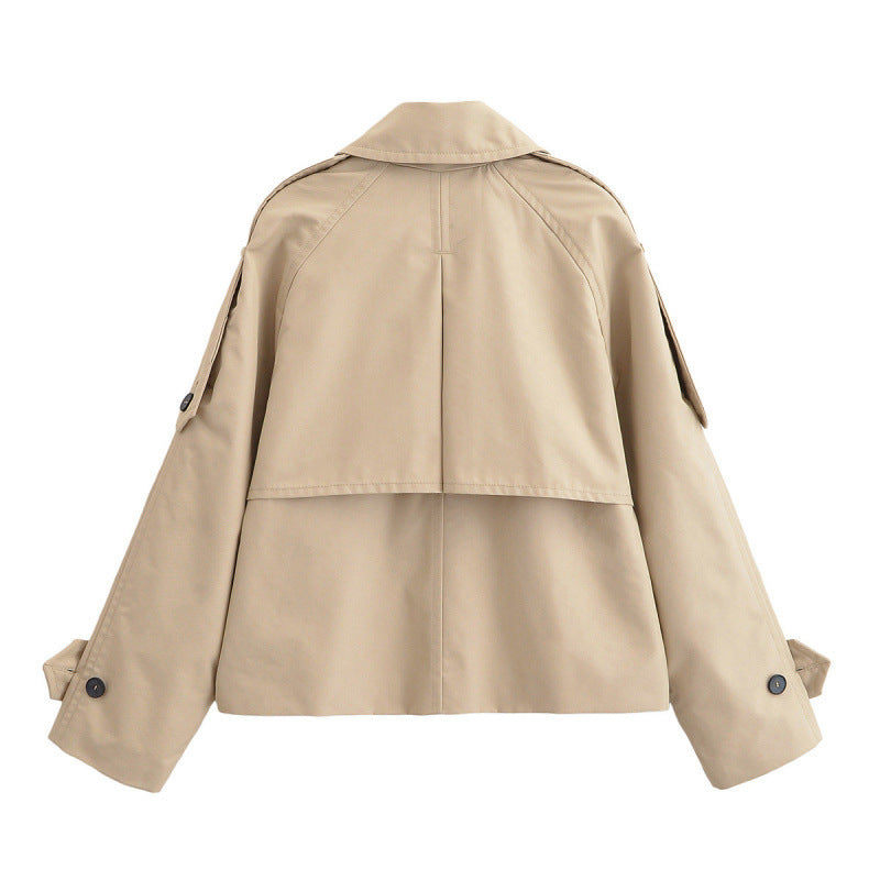 Women's Simple Double Breasted Design Trench Coat