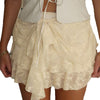 Womens Summer Floral Lace Mini Skirt Irregular Design