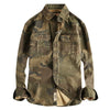 Retro Men Cargo Pocket Design Camouflage Shirt Coat