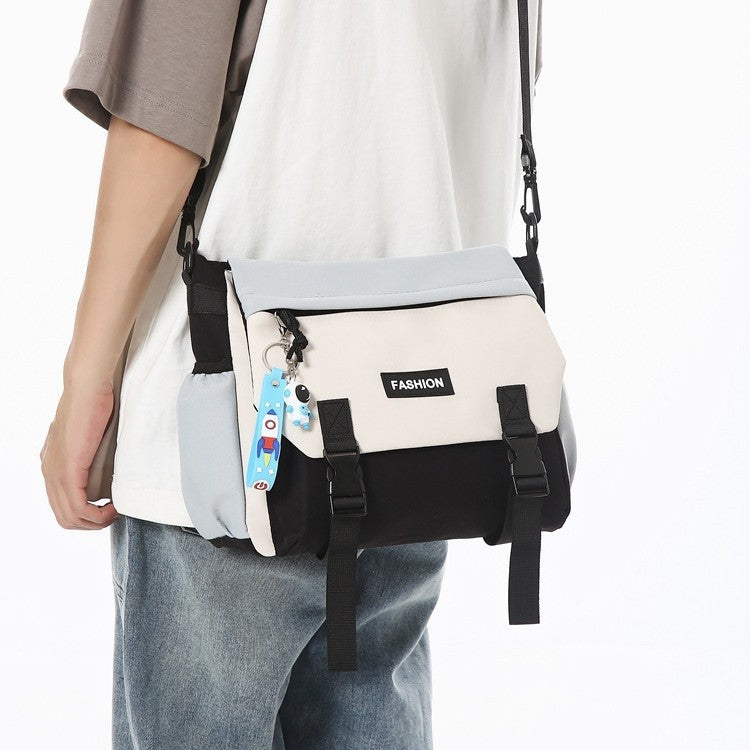 Borsa a tracolla giapponese casual da donna, neutra e di grande capacità