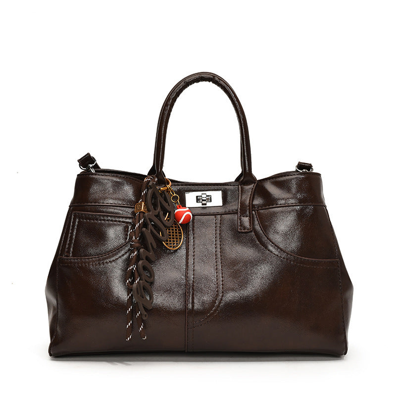 Borsa a tracolla retrò da donna di grande capacità