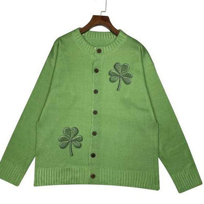 Cardigan lavorato a maglia da donna con stampa digitale 3D