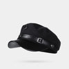 Woolen Flat Top American Retro Octagonal Hat Women