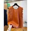 Top da donna gilet in lino retrò