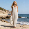 Beach Vacation Strap Knit Maxi Dress