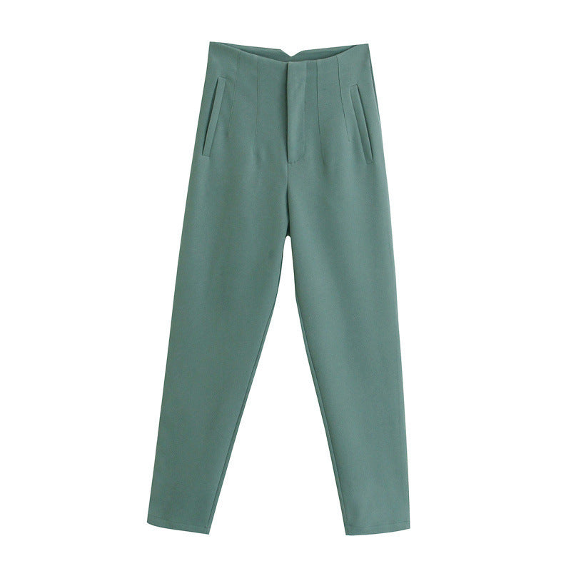 Women's Fashion Slim Fit Slimming High-waisted Trousers