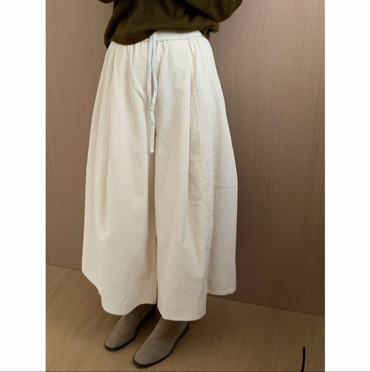 Autumn And Winter New Korean Style Design Corduroy Wide Leg