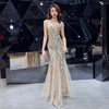 Vestito lungo da sera a sirena con paillettes, per banchetto, estivo