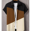 Fashion Trendy Men's Shirt Digital Printing Casual Breathable Stand Collar Short Sleeve